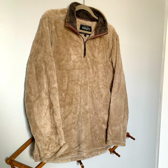 Trinity Men's Plush ¼ Zipper Pullover Sweater - Picture 2 of 7